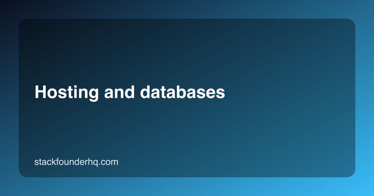 Hosting and databases