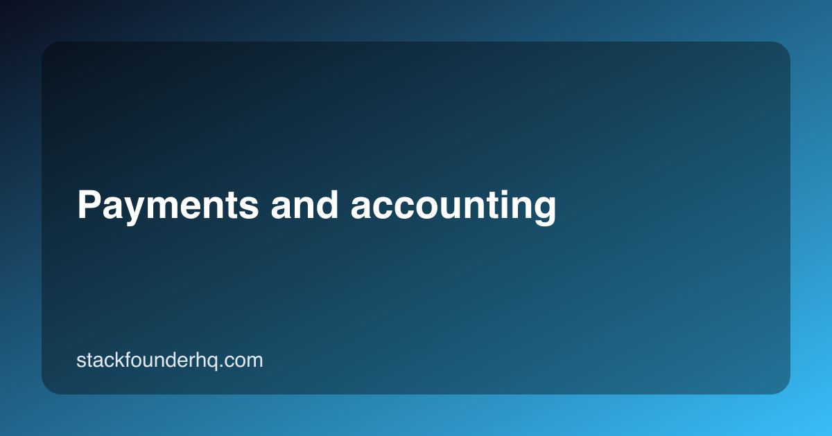 Payments and accounting